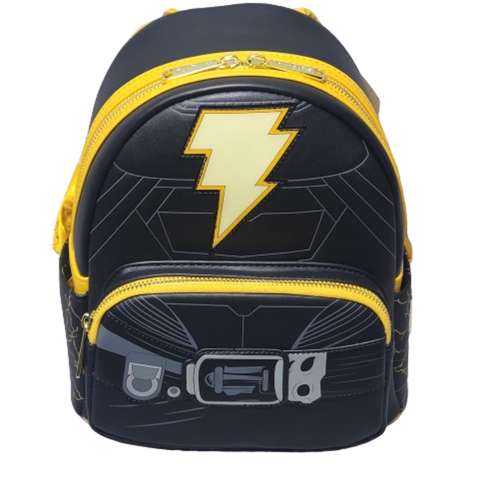 Loungefly LIGHT UP BLACK ATOM DC Comics Mini Backpack Black Lightning Bolt NEW